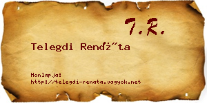 Telegdi Renáta névjegykártya