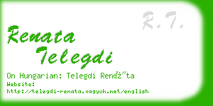 renata telegdi business card